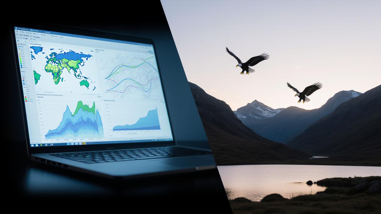 Conservation scientist analyzing bird migration data